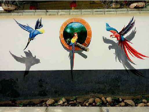 嘉鱼视觉错位-3D墙绘设计