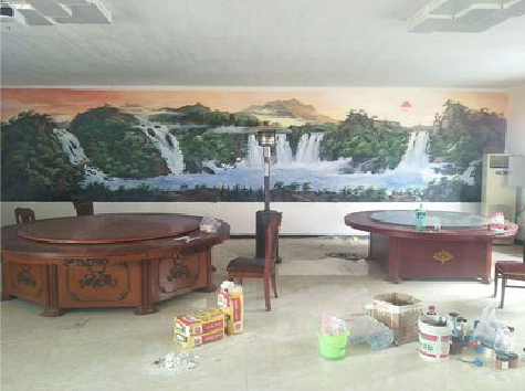 嘉鱼墙绘-写实风景