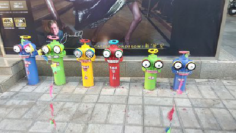 嘉鱼商业区彩绘