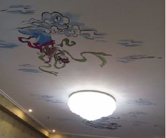 嘉鱼如何快速绘制天花板上的手绘墙？