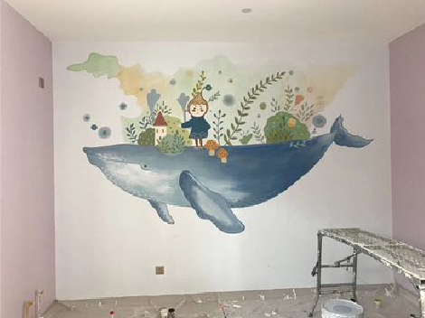 嘉鱼手绘墙的特点及优势。